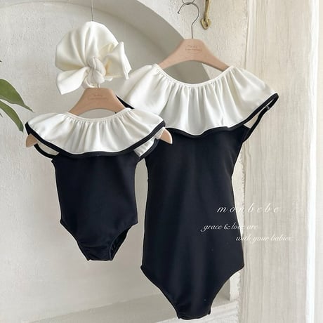 [予約] Multi-Balm Frill Swimsuit (Swim Cap Set) / Monbebe