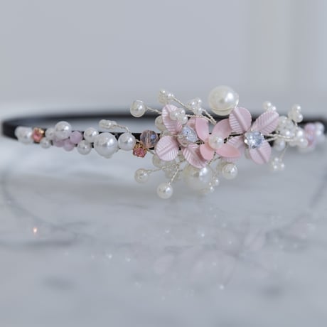 [予約]  flower pearl shushu hair band