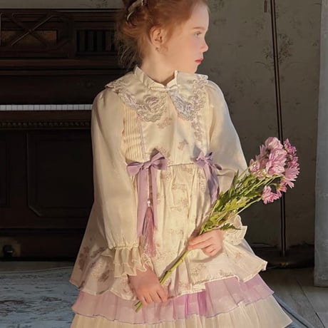 [予約]  Floral Lace Embroidered Dress / omoi mignon