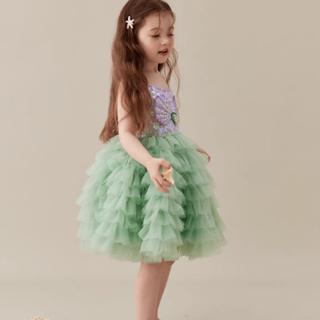 [予約] Mint Sparkle Shell Dress