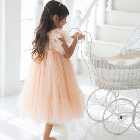 [予約] Rosy flora sha dress (Rosy pink)