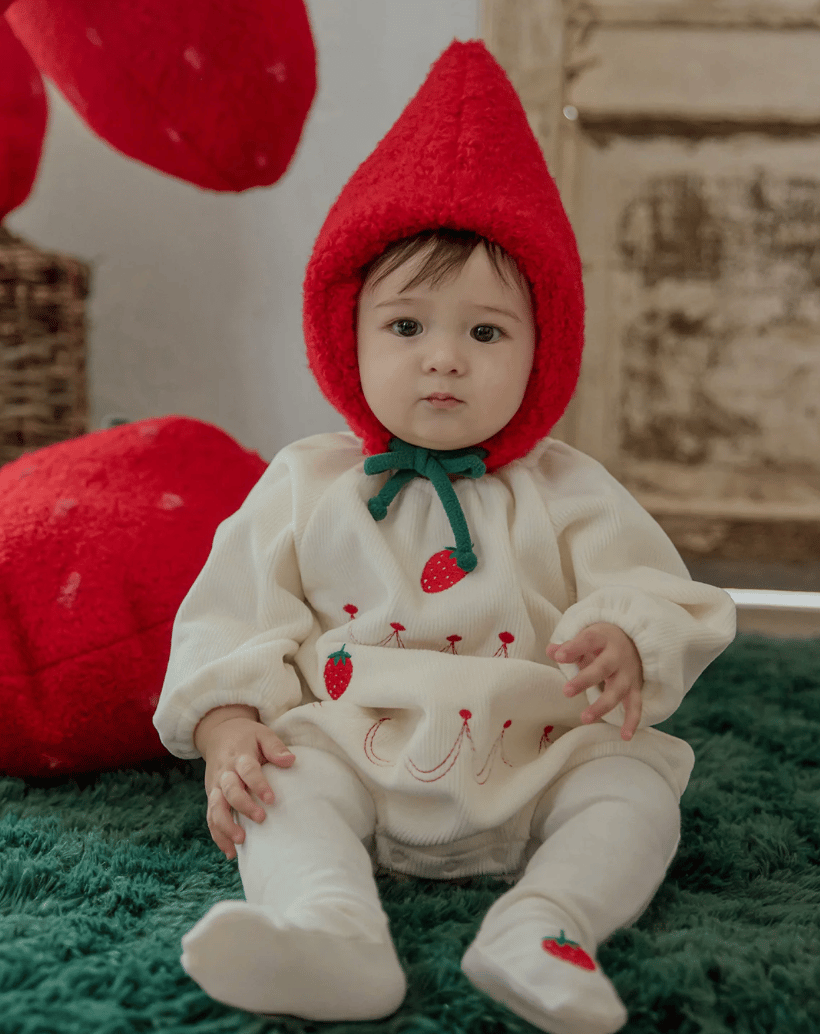即納] Strawberry cake rompers | Mimiel