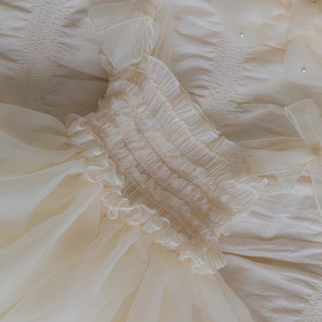 [予約] Odette organza dress suit (bebe)/ OREN by Hibyebebe