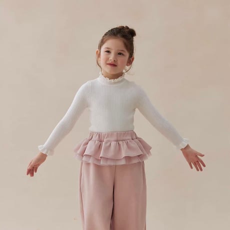[即納] Frill Soft T-shirt / sony kids  （　White110, Pink90　＿のみ）