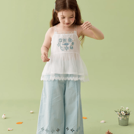 [予約] Marine Friends Lace Sleeveless Top