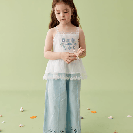 [予約] Marine Friends Lace Sleeveless Top