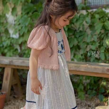 [予約] Chacha linen cardigan / OREN by Hibyebebe