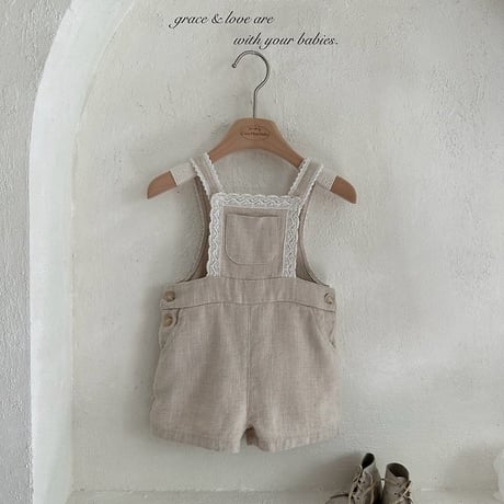 [予約] Pure Linen Kids Suspenders / Monbebe