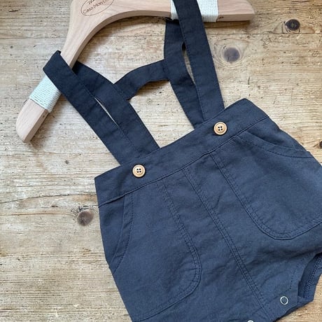 [予約] Linen suspender shorts / Monbebe