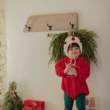 [予約] Christmas fleece Suit (bebe) / OREN by Hibyebebe