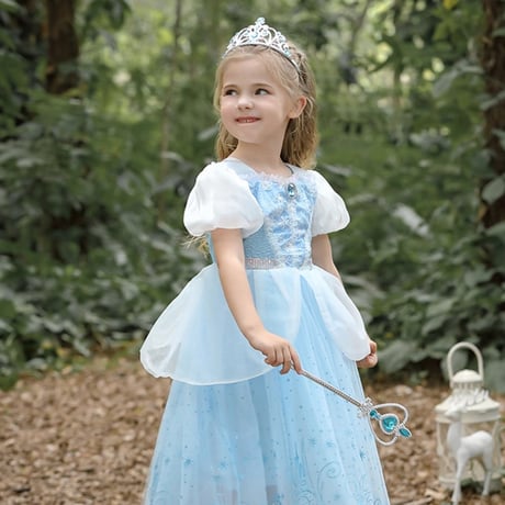 [予約] Crystal shoes Glitter Dress+ tiara & stick set
