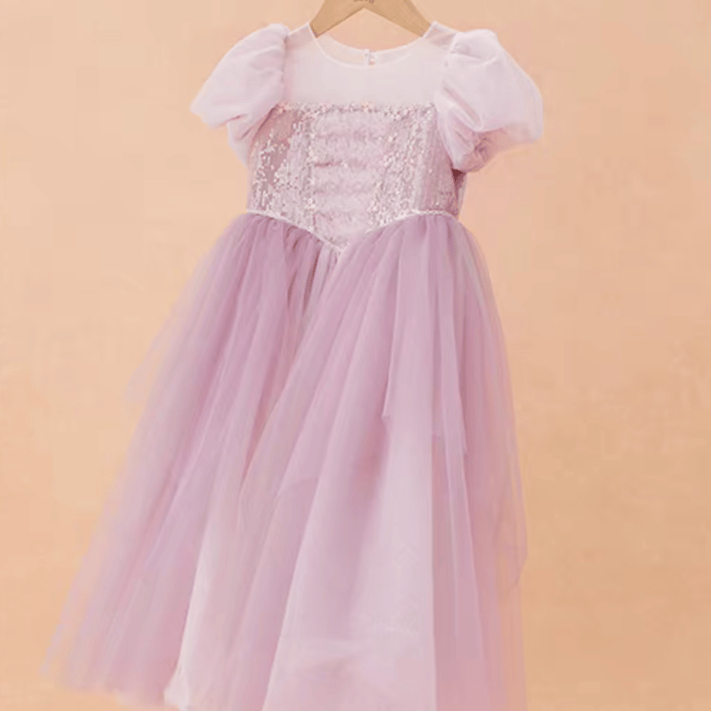 新品❗️ ミミエル　ピンク リボン付き フリルドレス 予約] Pink Sparkle Princess Dress | Mimiel