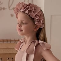 【予約】 Dusty Pink Flower Headband  /nelia wears