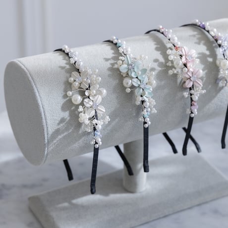 [予約]  flower pearl shushu hair band
