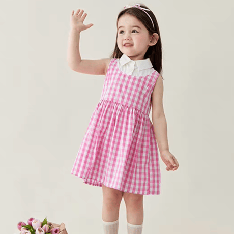 [予約] Picnic Pink Gingham Dress