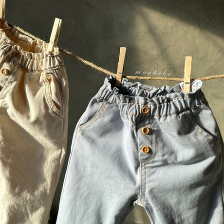 [即納] cotton daily pants / monbebe （ blue M _ size のみ）
