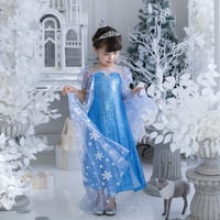 [予約]Snow Queen Glitter Dress (Short, Long) + tiara & stick set❄️
