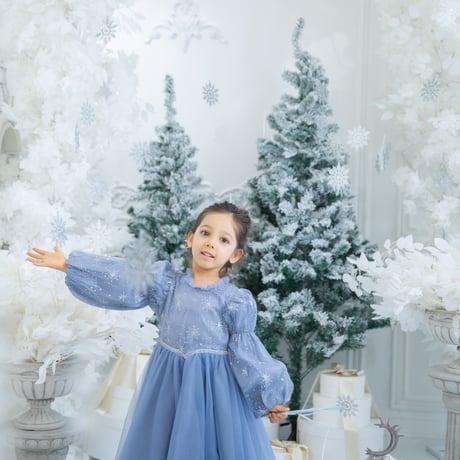 [即納] princess ice blue winter dress