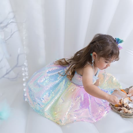[予約] Aurora Twinkle Dress + ribbon pin SET