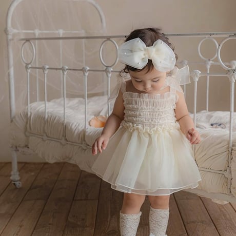 [予約] Odette organza dress suit (bebe)/ OREN by Hibyebebe