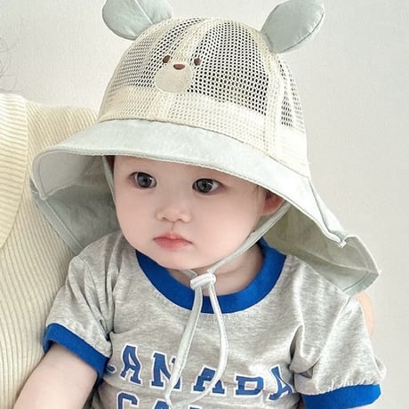 【即納】  sun summer bear hat