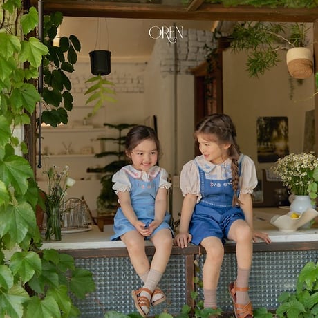 [予約] Soleil denim overalls/ OREN by Hibyebebe