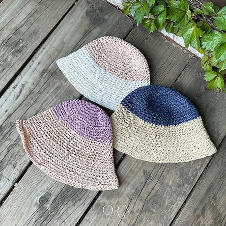 [予約] Casa two-tone bucket hat / OREN by Hibyebebe