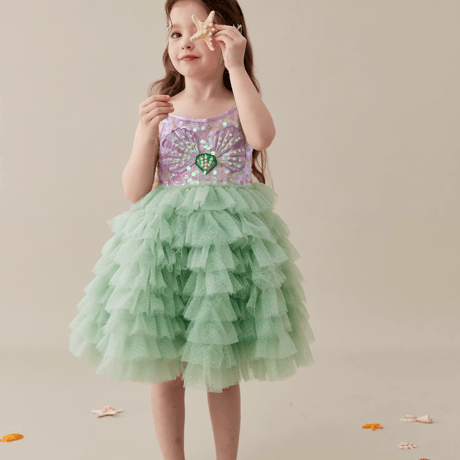 [予約] Mint Sparkle Shell Dress