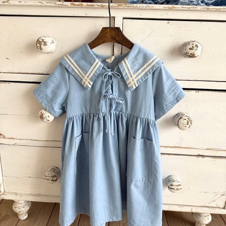 [予約] Mare Sailor Dress (Kids) / OREN by Hibyebebe