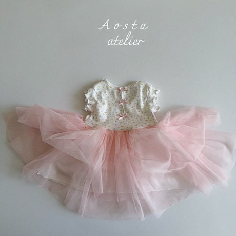 [即納] Lala dress / Aosta(big flower ivory S,M,Lのみ)