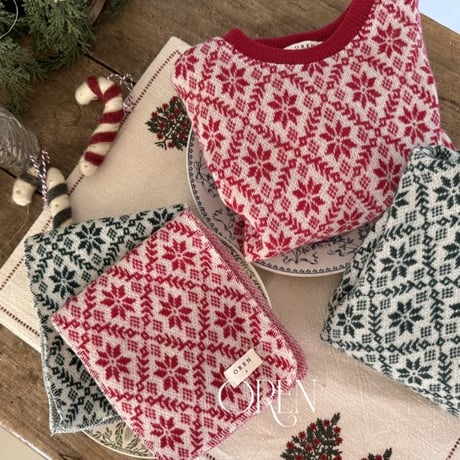 [予約] Snowflake knit MTM (with muffler) / OREN by Hibyebebe