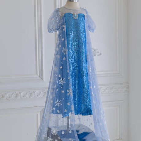 [予約]Snow Queen Glitter Dress (Short, Long) + tiara & stick set❄️