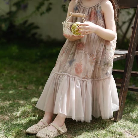 [予約] antique garden bohemian dress
