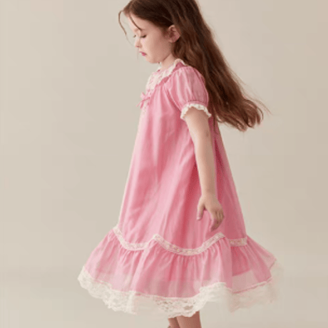 [予約] Sweet Lace Collar Dress