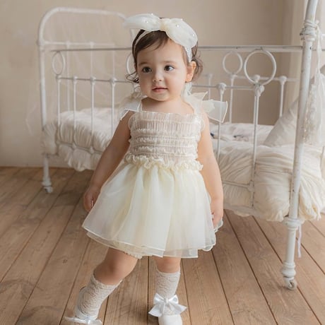 [予約] Odette organza dress suit (bebe)/ OREN by Hibyebebe