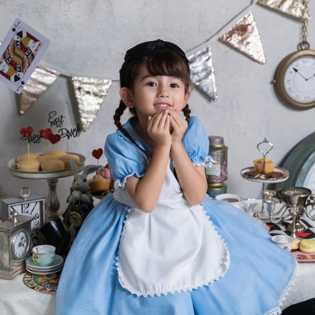 [予約] Wonderland Alice Dress+ ribbon hairband