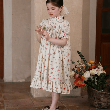 [予約] Antique Floral Dress