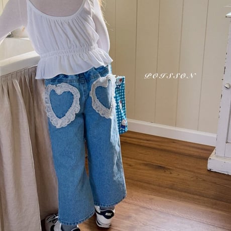 [即納] Heart pocket denim/POISSON （JL,S_ size のみ）