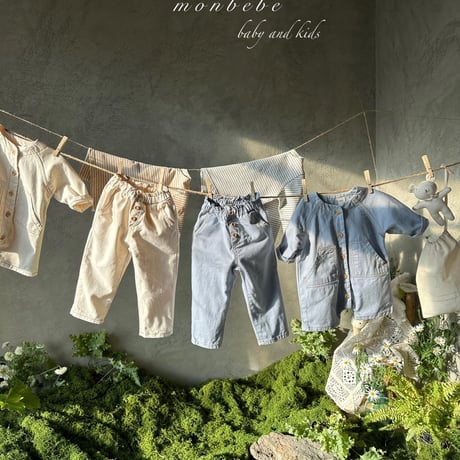 [即納] cotton daily pants / monbebe （ blue M _ size のみ）