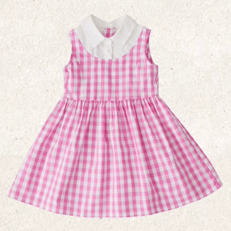 [予約] Picnic Pink Gingham Dress
