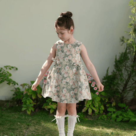[予約] Antique Rose Jacquard Dress