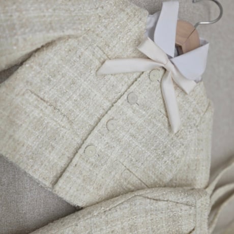 [予約] Ivory Tweed Suit / Le dress