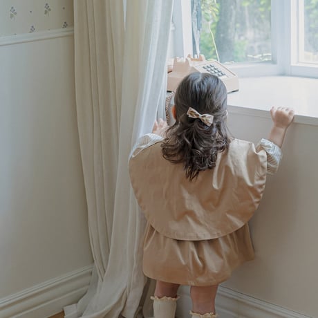 [即納] Windsorin Suspender Dress_Beige /Little Tini (S_sizeのみ)