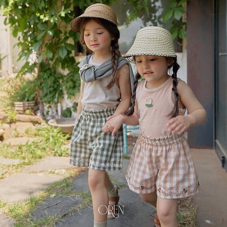 [予約] Siero embroidered shorts / OREN by Hibyebebe
