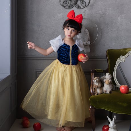 [予約] princess snow white dress+ tiara & stick set
