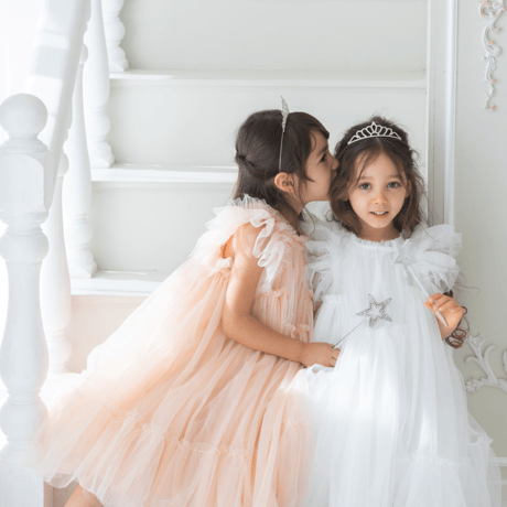 [予約] Rosy flora sha dress (Lily white)