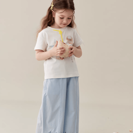 [予約] Marine Embroidery Wide Pants