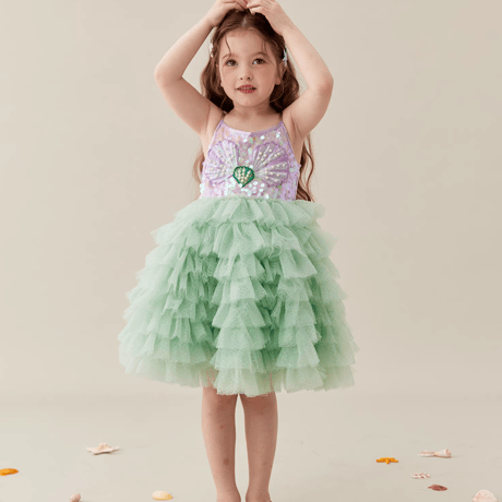 [予約] Mint Sparkle Shell Dress