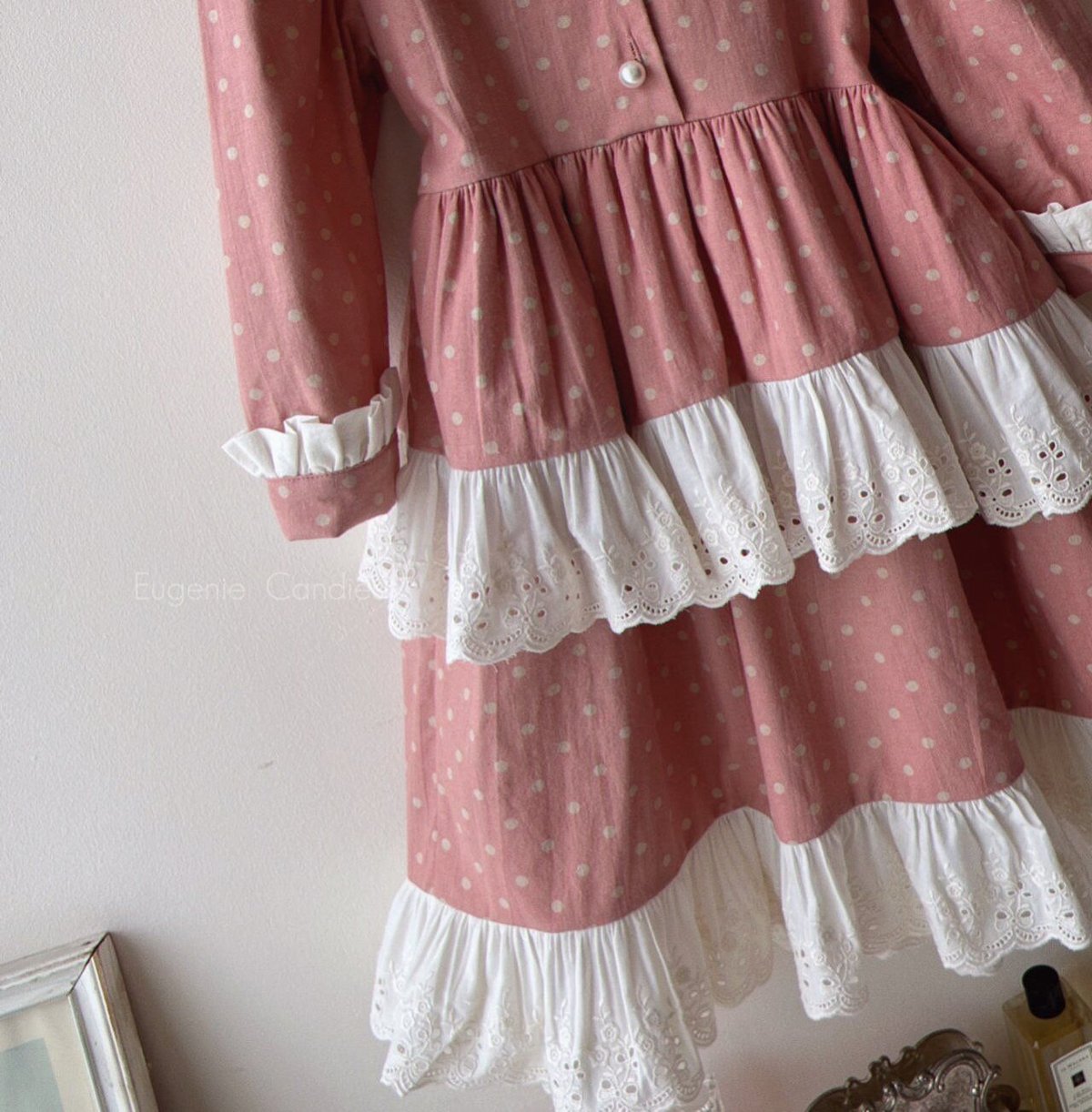 ゴッドピバ新作ワンピースドットプリマワンピースSMサイズピンク ゴッドピバ新作ワンピースドットプリマワンピースSMサイズピンク