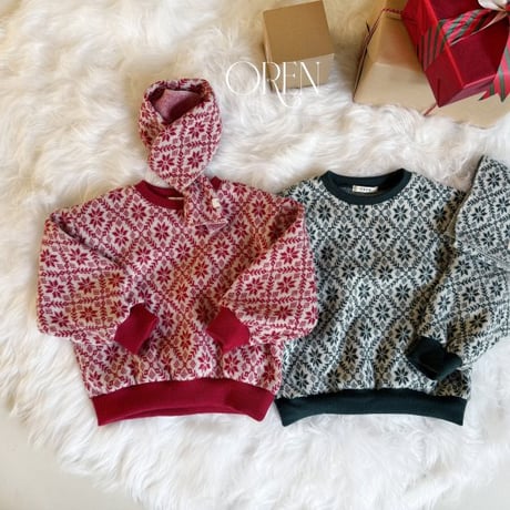 [予約] Snowflake knit MTM (with muffler) / OREN by Hibyebebe